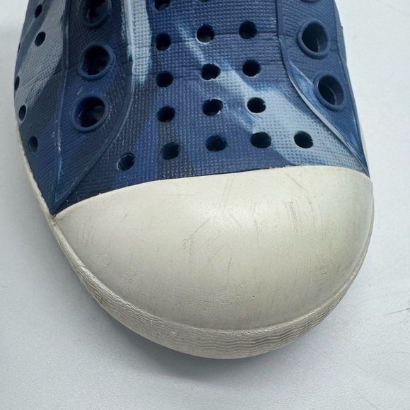 Native Kids Jerfferson Blue Printed Slip On Sneaker Shoes Size 10 - Picture 3 of 12